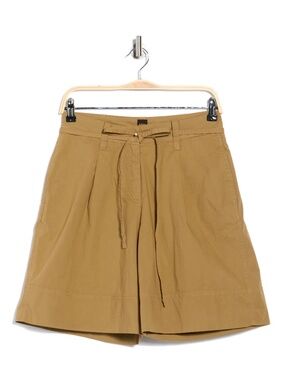 NWT  BOSS Tie Waist Cotton Blend Walking Shorts Size 2